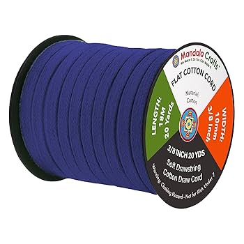 Amazon.com: Mandala Crafts Navy Blue Flat Drawstring Cord